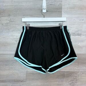 Nike Dri-FIT Black & Aqua Blue Tempo Running Shorts - Size Medium